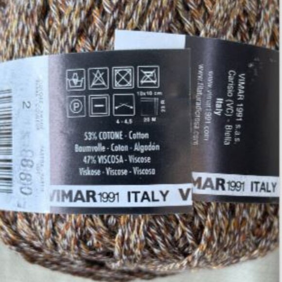(5) Filatura Di Crosa Portofino Multi Brown/Gold Yarn NWT Cotton Viscose Italy - Picture 5 of 7